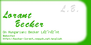lorant becker business card